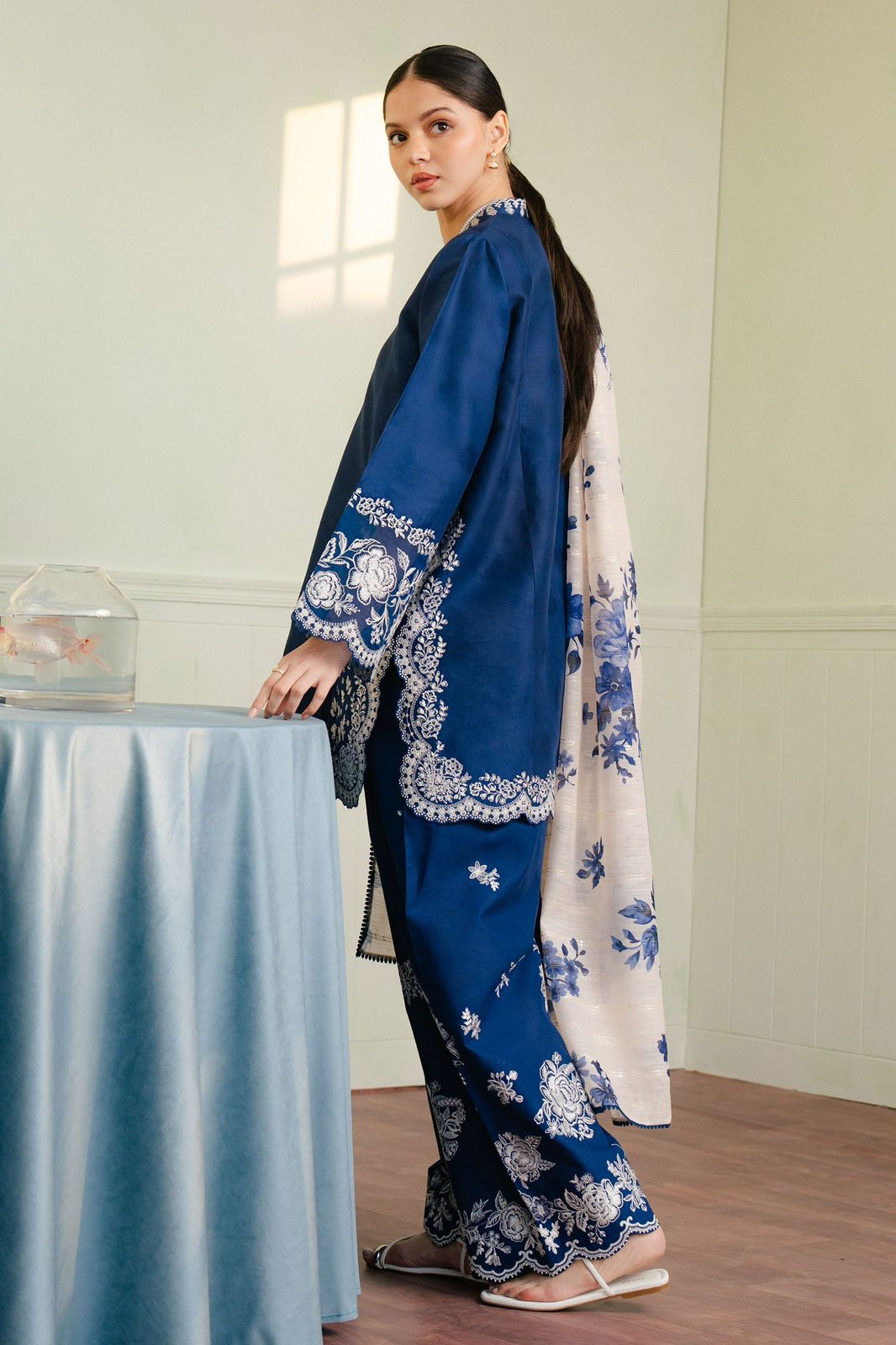 Winter Heavy Embroidered 3PC Suit With Wool Shawl