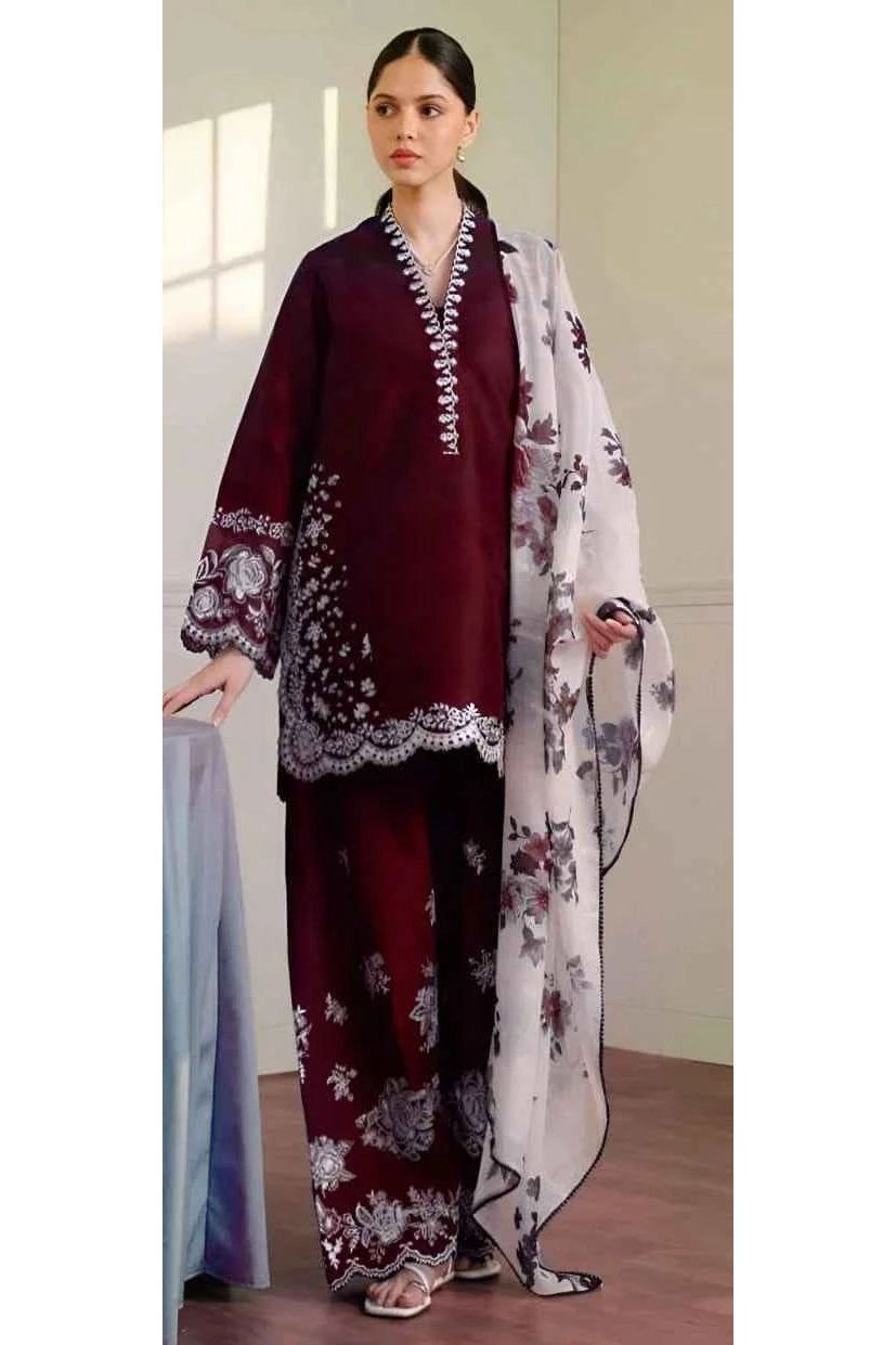 Winter Heavy Embroidered 3PC Suit With Wool Shawl