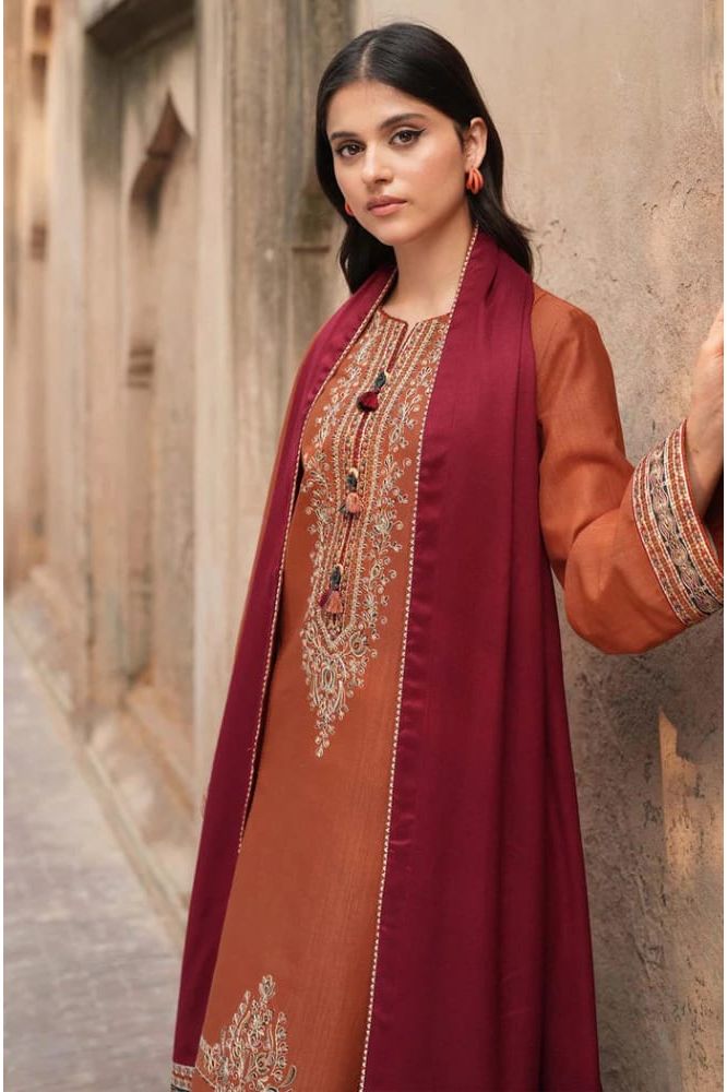 Premium Dhanak Embroidered Unstitched 3PC