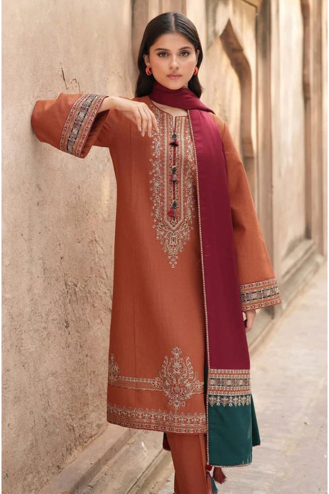 Premium Dhanak Embroidered Unstitched 3PC