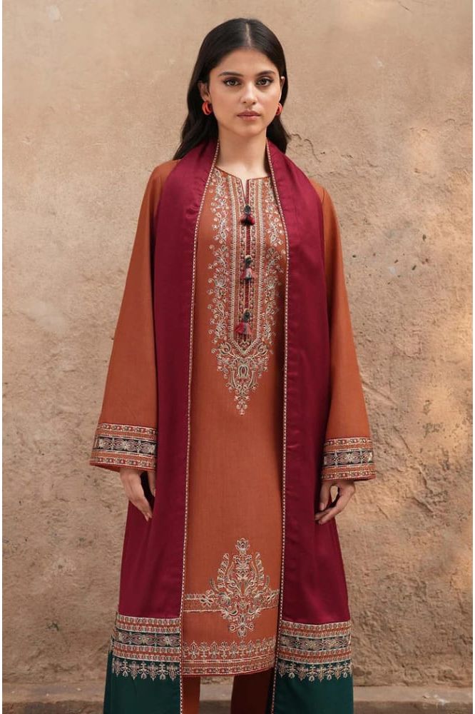 Premium Dhanak Embroidered Unstitched 3PC