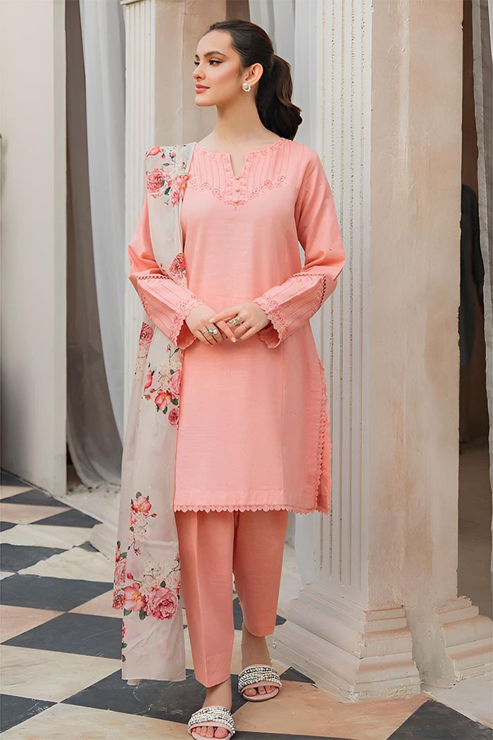 Winter Collection 2025 - Premium Dhanak 3PC Embroidered Suit