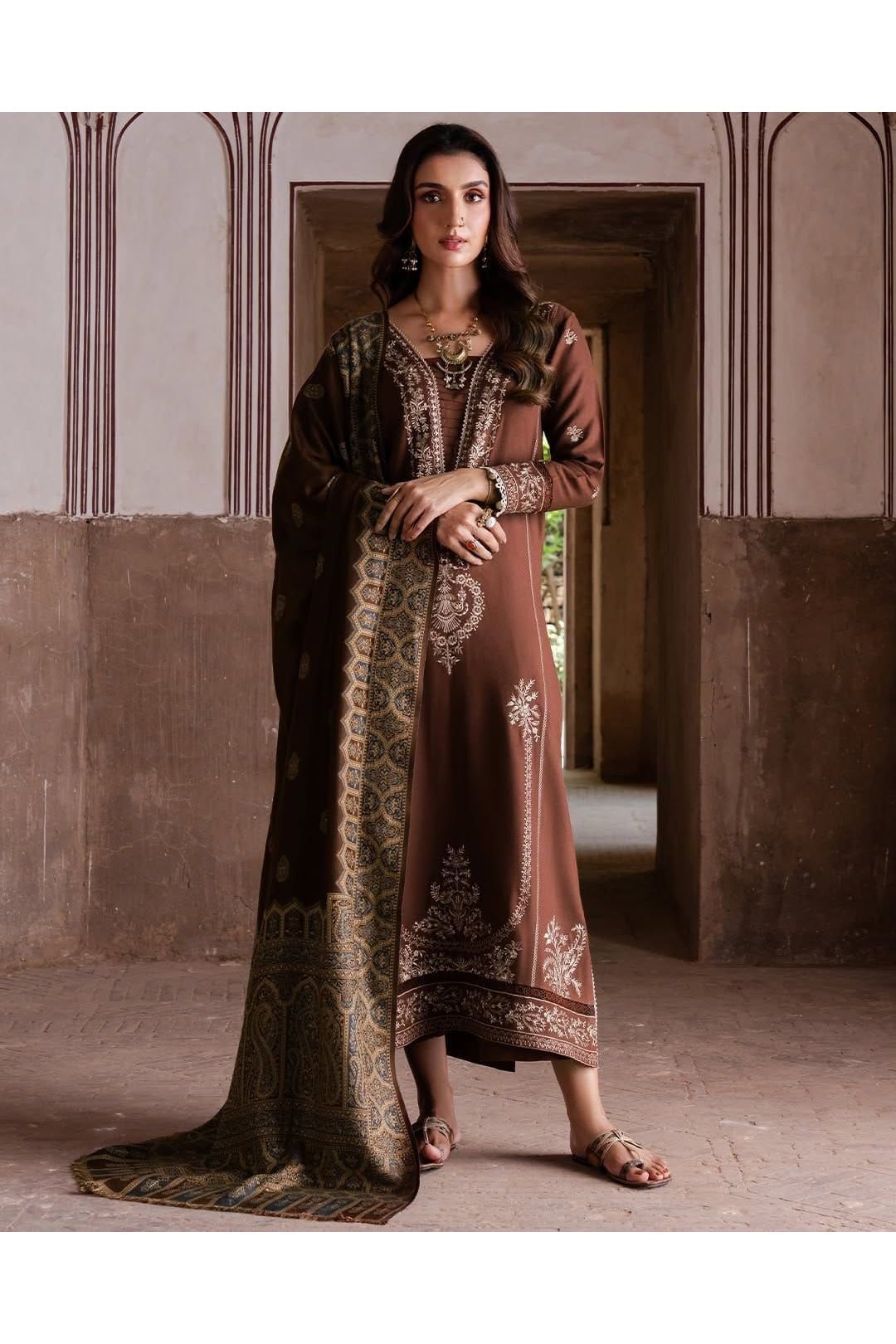 3PC Embroidered Suit
